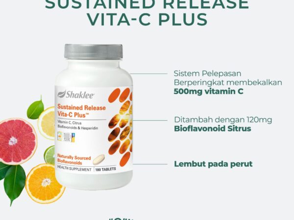 SUSTAINED RELEASE VITA-C PLUS: VITAMIN C TERBAIK DENGAN BIOFLAVONOIDS CITRUS