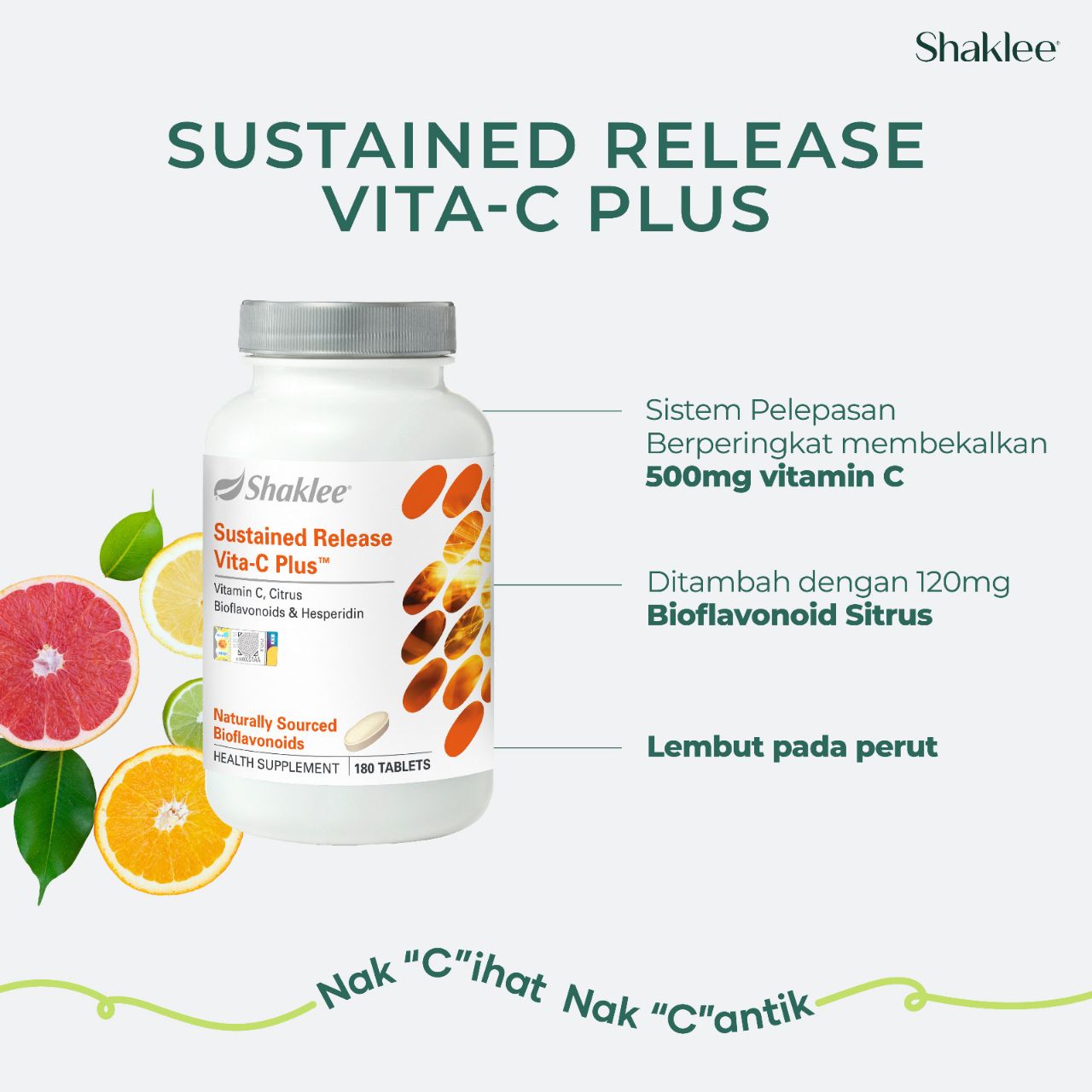 SUSTAINED RELEASE VITA-C PLUS: VITAMIN C TERBAIK DENGAN BIOFLAVONOIDS CITRUS