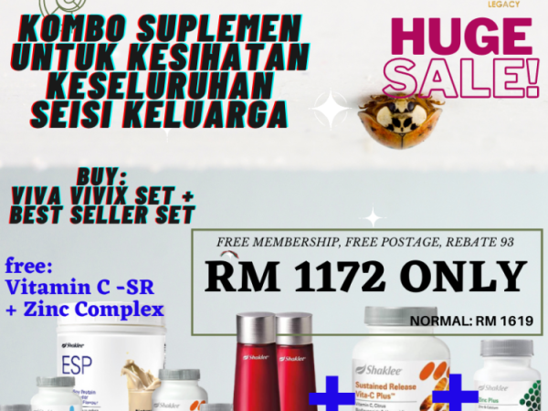 PROMOSI SHAKLEE NOVEMBER 2020 VIVIX DAN BEST SELLER SET