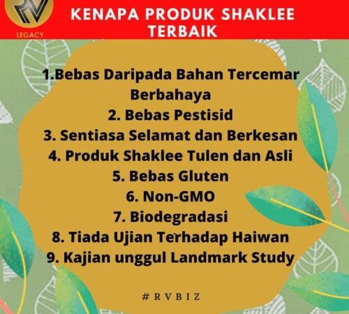 9 SEBAB KENAPA SHAKLEE SUPLEMEN TERBAIK DUNIA