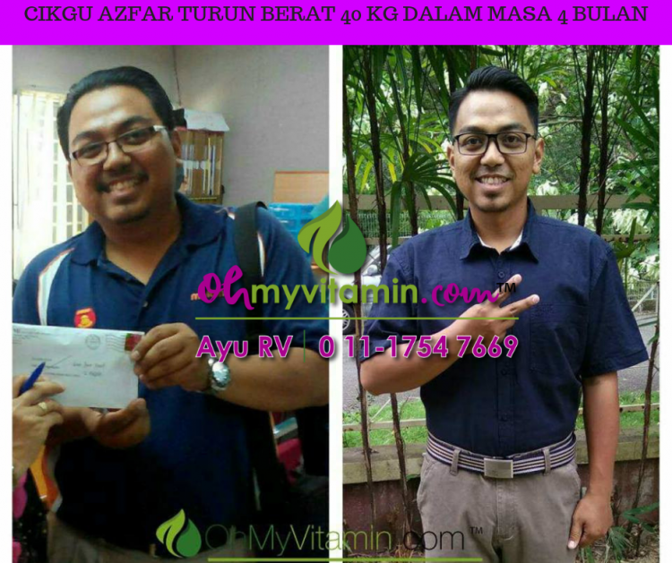 CIKGU AZFAR TURUN BERAT BADAN 40 KG DALAM MASA 4 BULAN CIKGU AZFAR TURUN BERAT 40 KG DALAM MASA 4 BULAN