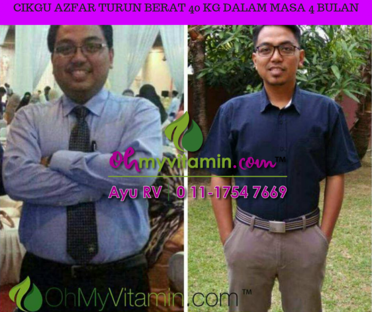 CIKGU AZFAR TURUN BERAT 40 KG DALAM MASA 4 BULAN