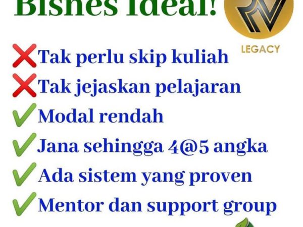 BISNES IDEAL UNTUK PELAJAR TANPA JEJASKAN KULIAH DAN PELAJARAN