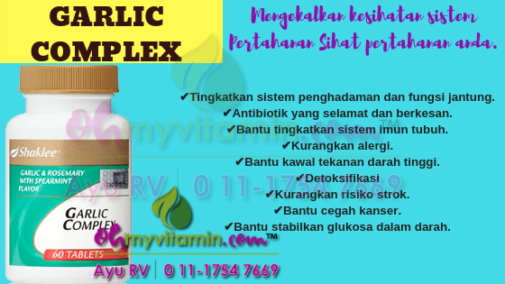 GARLIC COMPLEX: APA MANFAAT BAWANG PUTIH YANG LUAR BIASA NI?