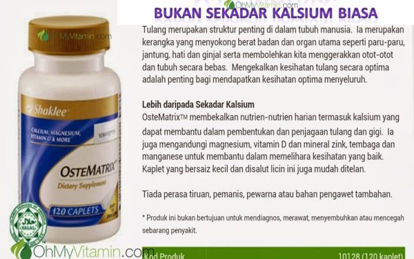 OSTEMATRIX: KALSIUM LENGKAP DENGAN VIT D DAN MAGNESIUM
