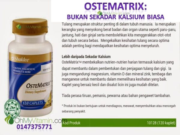 OSTEMATRIX: KALSIUM LENGKAP DENGAN VIT D DAN MAGNESIUM