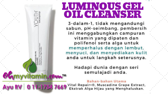 PENCUCI MUKA YOUTH LUMINOUS GEL OIL CLEANSER