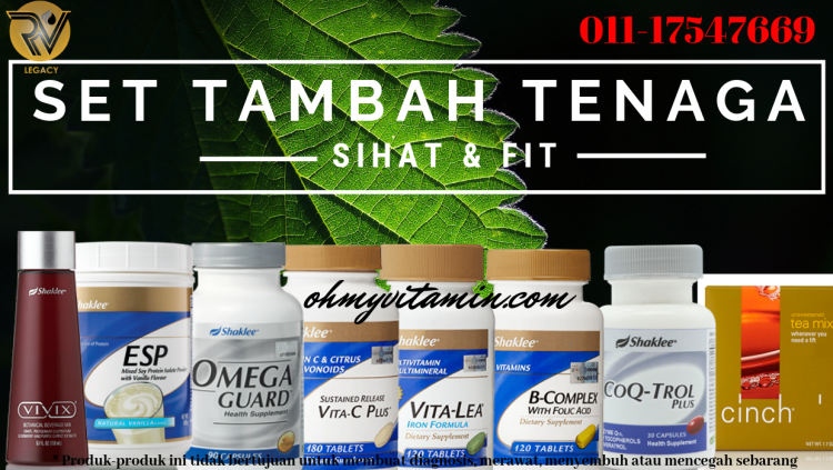 SET SUPLEMEN TAMBAH TENAGA UNTUK WANITA SHAKLEE. BANTU WANITA KEKAL AKTIF