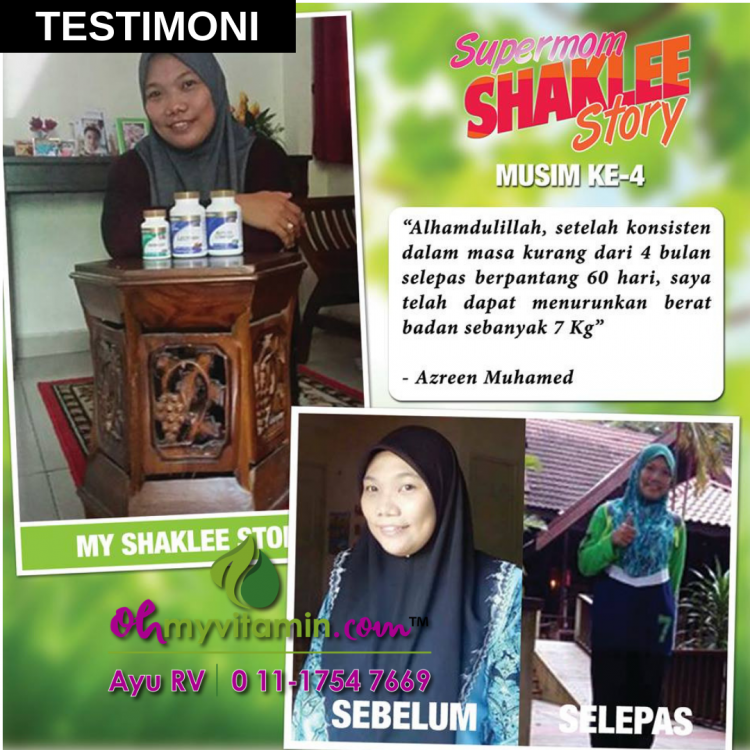 TESTIMONI BERAT BADAN TURUN 7KG DALAM MASA 2 BULAN