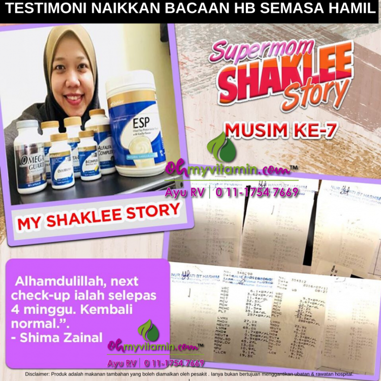 NAIKKAN BACAAN HB SEMASA HAMIL-TESTIMONI