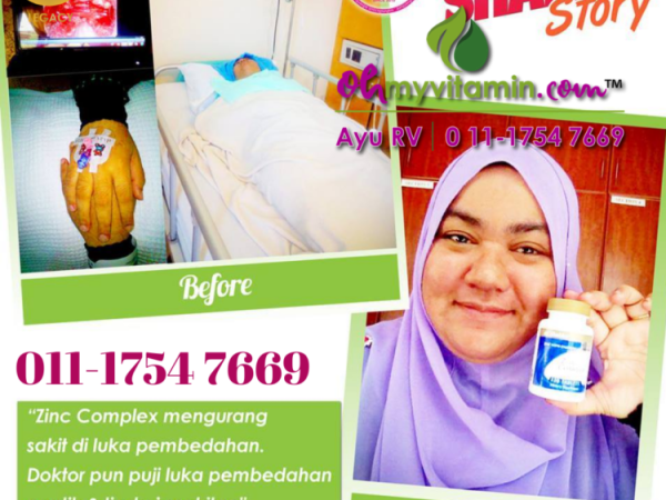 TESTIMONI ZINC BANTU CEPAT BAIKI LUKA PEMBEDAHAN