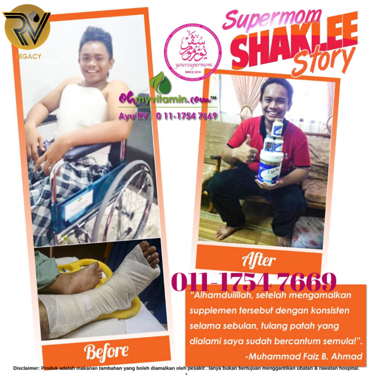 TULANG PATAH CEPAT PULIH SELEPAS AMALKAN SHAKLEE