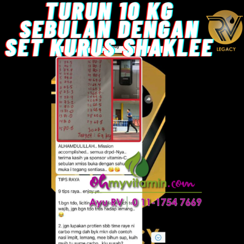 TURUN 10 KG SEBULAN DENGAN SET KURUS SHAKLEE PREMIUM