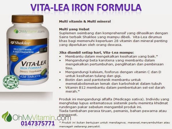 VITA-LEA IRON FORMULA: MULTIVITAMIN LENGKAP PERTAMA DICIPTA
