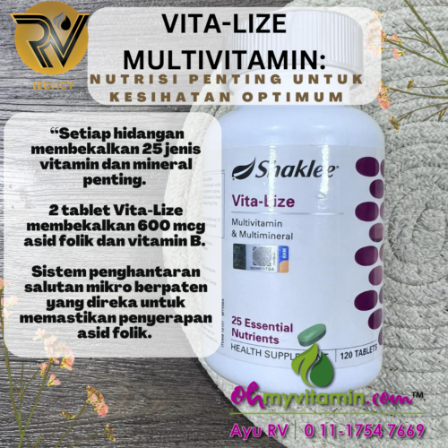 VITA-LIZE MULTIVITAMIN SHAKLEE BERWAJAH BARU