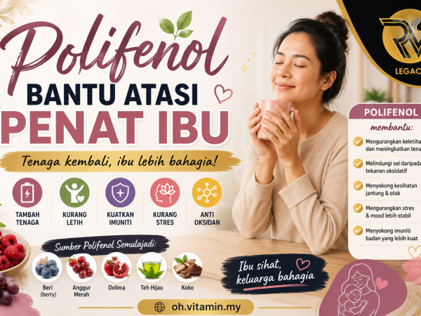 POLIFENOL BANTU ATASI PENAT IBU: CARA IBU KEKAL BERTENAGA WALAU SIBUK BEKERJA & URUS RUMAH